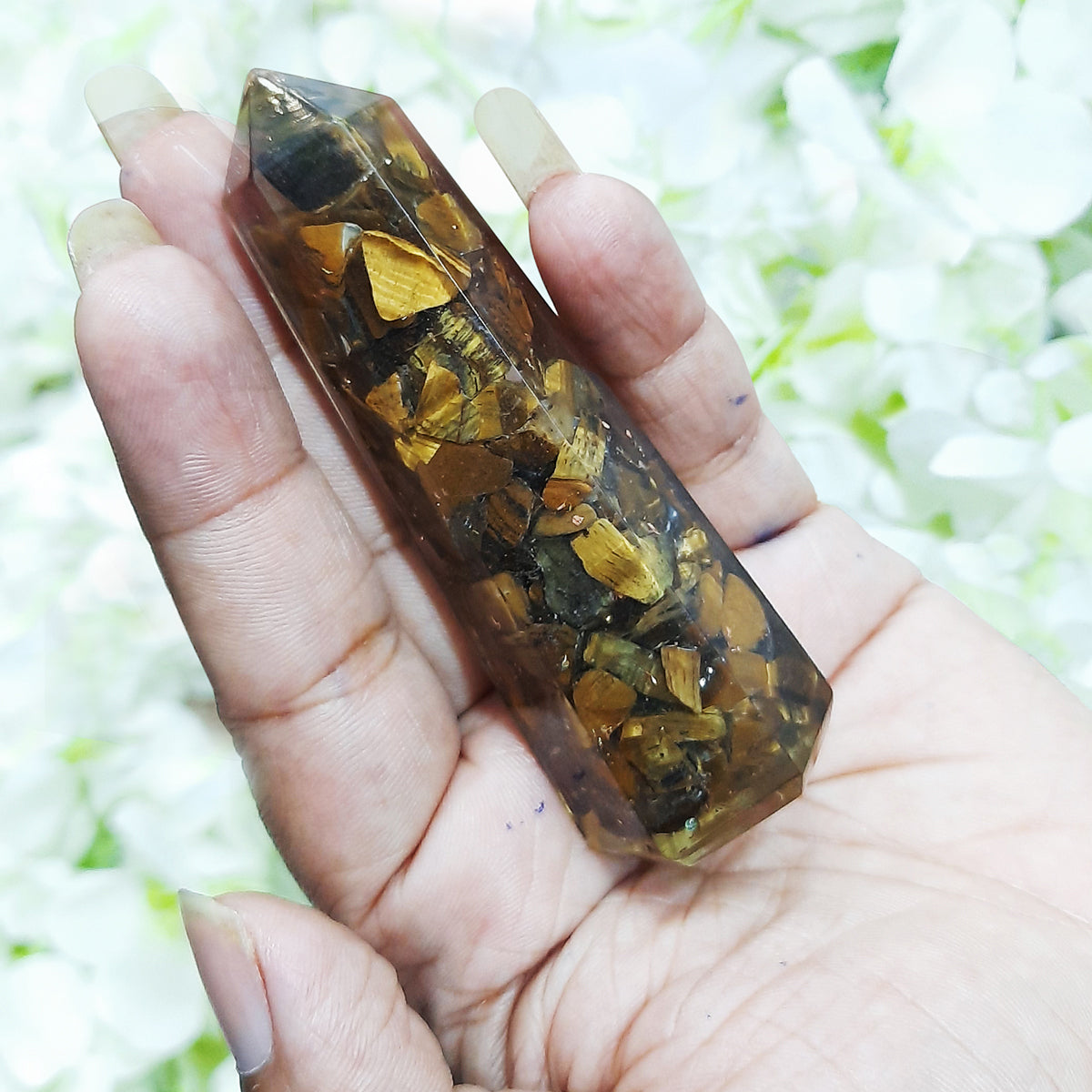 Tiger Eye Orgone Wand