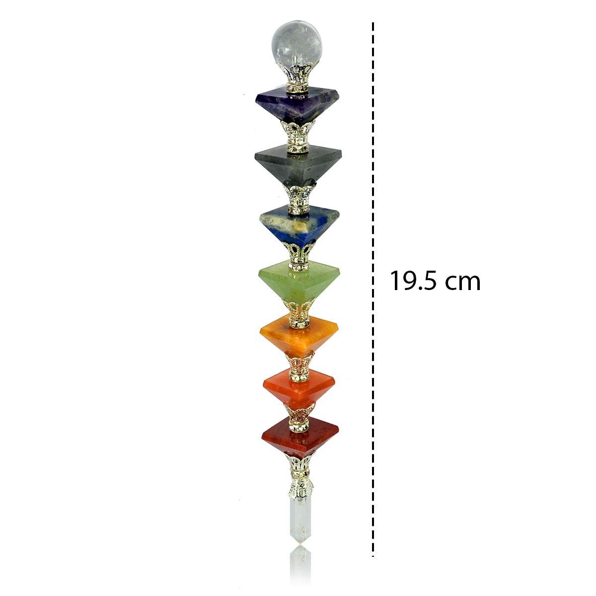 Seven Chakra Pyramid Healing Wand