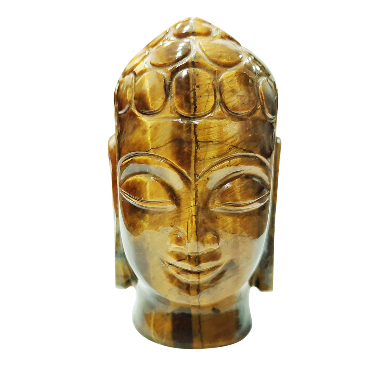 Tiger's Eye Buddha Head