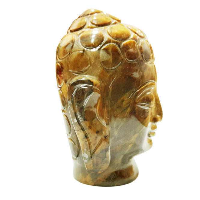 Tiger's Eye Buddha Head