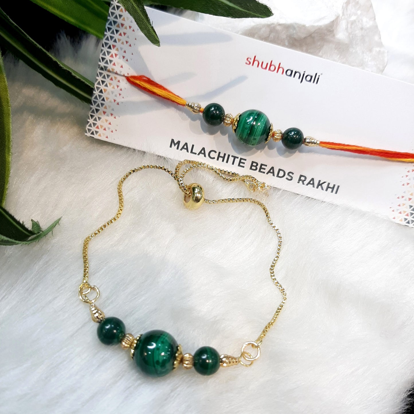 Malachite Beads Rakhi