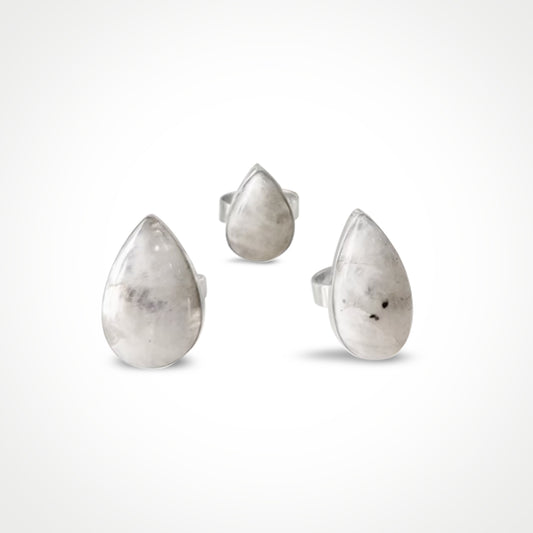 Oval/Drop Moonstone Rings