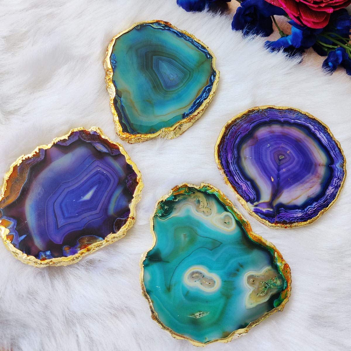 Natural Agate Coasters