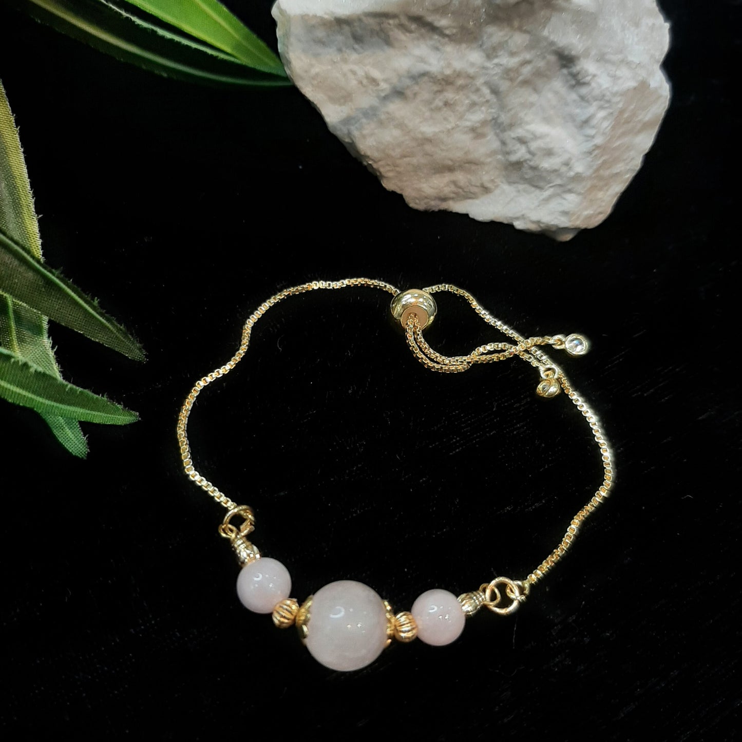 Rose Quartz Beads Rakhi