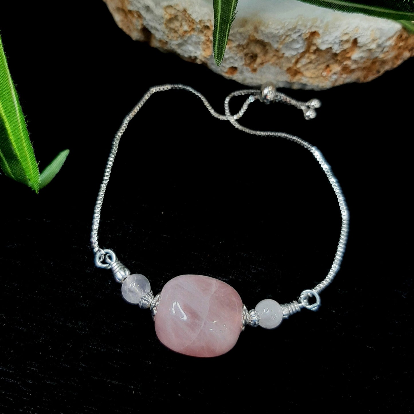 Rose Quartz Tumble Rakhi