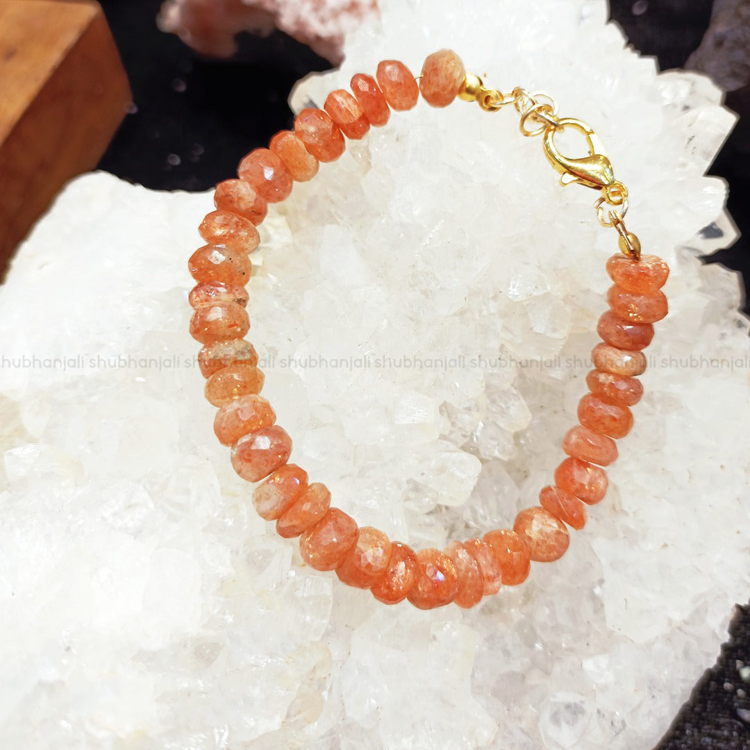 Sun Stone Faceted Bracelet