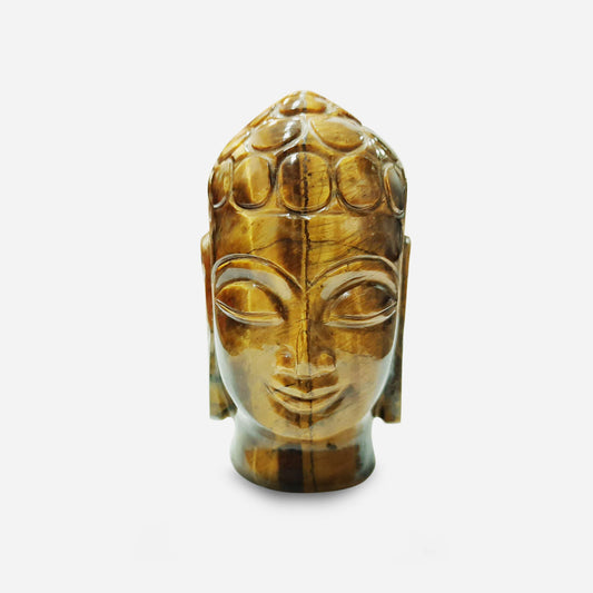 Tiger's Eye Buddha Head