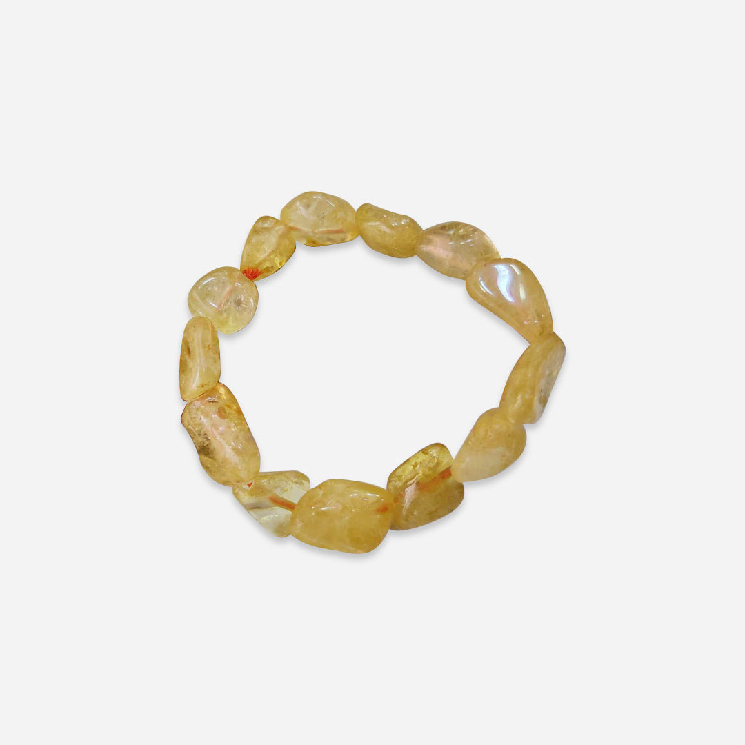 12 mm Yellow Citrine Tumble Bracelet