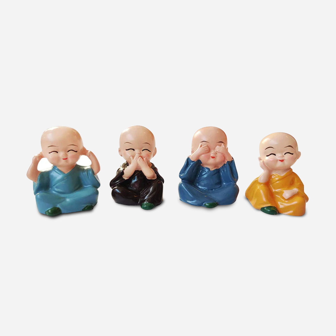 Buddha Baby Monks Statues (Set of 4)