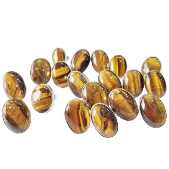 Oval, Drop, Rectangle Tiger's Eye Rings