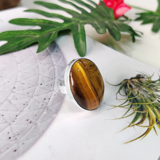 Oval, Drop, Rectangle Tiger's Eye Rings