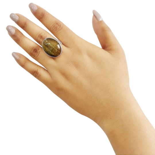 Oval, Drop, Rectangle Tiger's Eye Rings